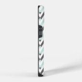 Coque Pour iPhone 14 Conception géométrique Chevron blanc de menthe mod (Côté droit)