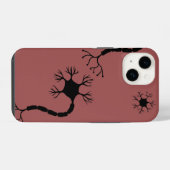 Coque Pour iPhone 14 Conception simple de neurone noir (Verso Horizontal)