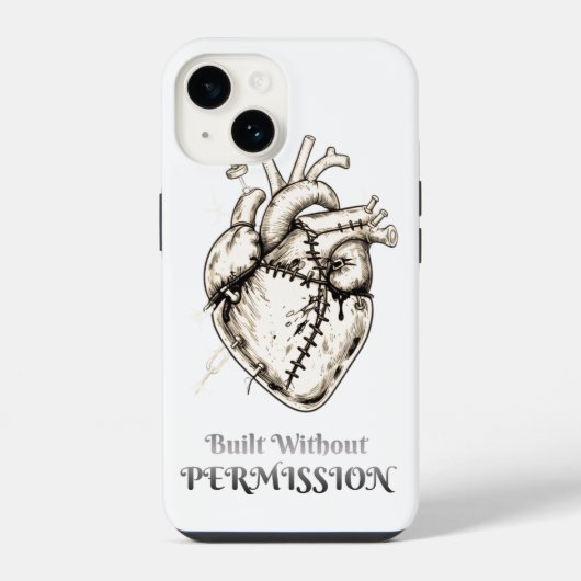 Coque Pour iPhone 14 Construit sans permission (Verso)