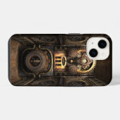 Coque Pour iPhone 14 Contraption infernale Steampunk (Verso Horizontal)