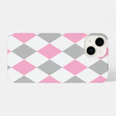 Coque Pour iPhone 14 Contrôles délicats rose et gris (Verso Horizontal)