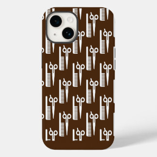 Coque Pour iPhone 14 Cool Hair Styliste Ciseaux Arrière - plans Brown