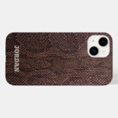 Coque Pour iPhone 14 Coque Brown Snakeskin-Mate coque iphone (Verso (horizontal))