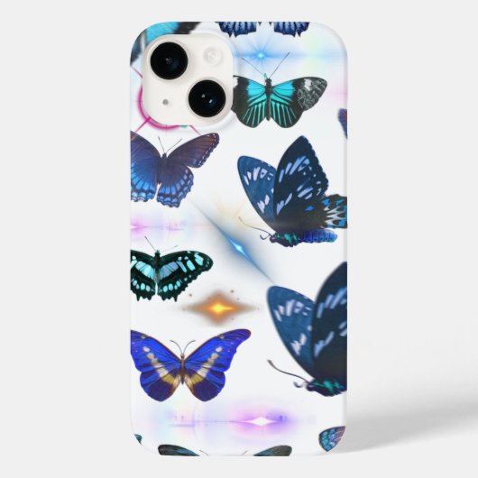 Coque Pour iPhone 14 Coque Butterfly 14 enchanté (Verso)