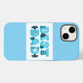 Coque Pour iPhone 14 Coque couleur bleu iPhone 14 (Verso (horizontal))