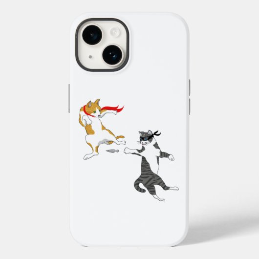 Coque Pour iPhone 14 Coque de combat de chat-Mate coque iphone (Verso)