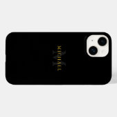 Coque Pour iPhone 14 Coque iPhone 14 personnalisé avec nom et initiale (Verso (horizontal))