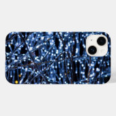 Coque Pour iPhone 14 Coque iphone Abstrait Blue Lights (Verso (horizontal))