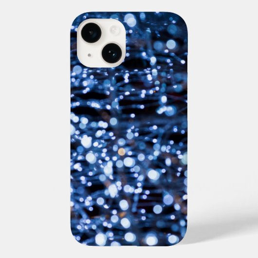 Coque Pour iPhone 14 coque iphone Abstrait De Lumières Bleues (Verso)