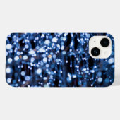 Coque Pour iPhone 14 coque iphone Abstrait De Lumières Bleues (Verso (horizontal))