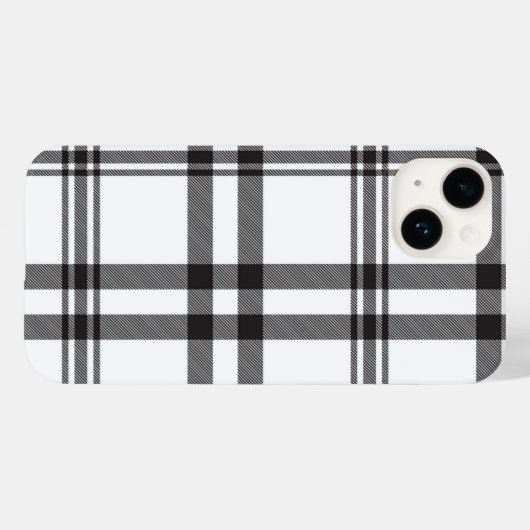 Coque Pour iPhone 14 Coque iphone blanc noir (Verso (horizontal))