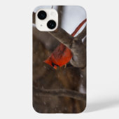 Coque Pour iPhone 14 Coque iphone cardinal de la tempête de neige (Verso)