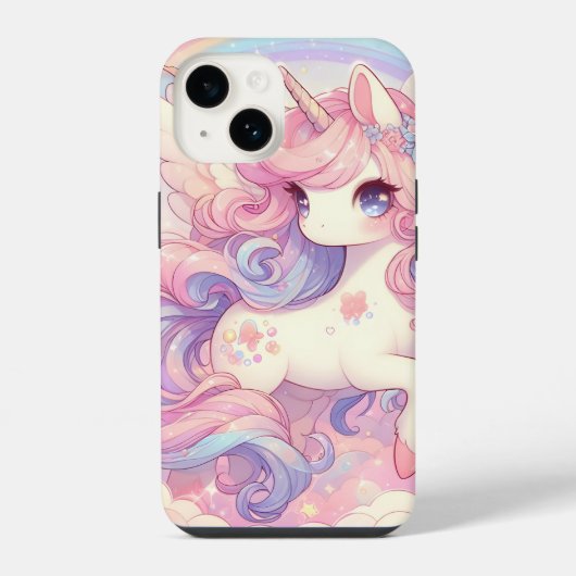 Coque Pour iPhone 14 Coque iPhone Case-Mate licorne mignonne (Verso)