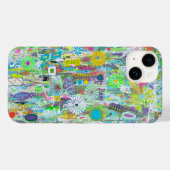 Coque Pour iPhone 14 Coque iphone d'alimentation des fleurs (Verso (horizontal))