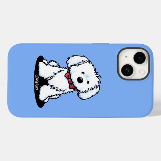 Coque Pour iPhone 14 Coque iphone de chien maltais (Verso (horizontal))