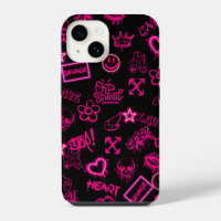 Coque iphone de graffiti rose Neon