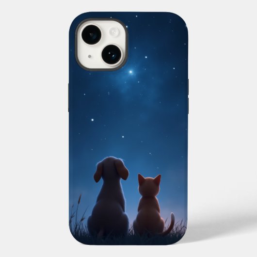 Coque Pour iPhone 14 Coque iphone de marionnettes et chaton (Verso)