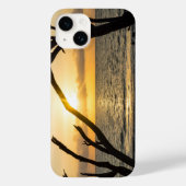 Coque Pour iPhone 14 Coque iphone de silhouette de l'arbre solaire (Verso)
