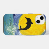 Coque Pour iPhone 14 Coque iphone - Dolphin Lune Océan (Verso Horizontal)