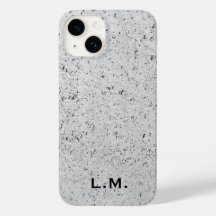 Coque iphone en béton illustré monogrammé
