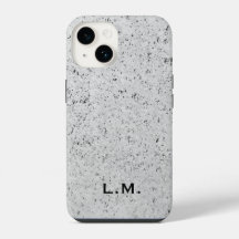 Coque iphone en béton illustré monogrammé
