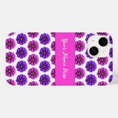 Coque Pour iPhone 14 Coque iphone - Fleurs roses et violettes (Verso (horizontal))