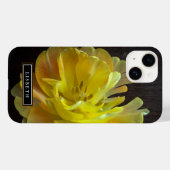 Coque Pour iPhone 14 Coque iphone floral à fleurs jaunes (Verso (horizontal))