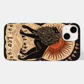 Coque Pour iPhone 14 coque iphone Leo Celestial Zodiac Art (Verso (horizontal))