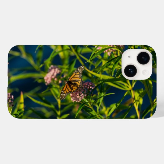 Coque Pour iPhone 14 Coque iphone Monarque Et Milkweed (Verso (horizontal))