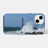 Coque Pour iPhone 14 Coque iPhone Morris Island Lighthouse Splash (Verso Horizontal)