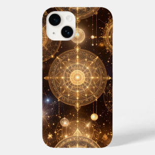 Coque Pour iPhone 14 Coque iphone Motif céleste or orné
