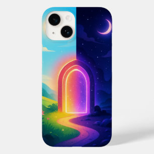Coque Pour iPhone 14 Coque iphone Parallel Worlds - Cadeau Surreal Dual