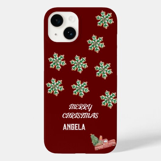 Coque Pour iPhone 14 Coque iphone Snowflake (Verso)