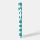 Coque Pour iPhone 14 coque iphone turquoise en vichy Coque-Mate (Verso / Gauche)