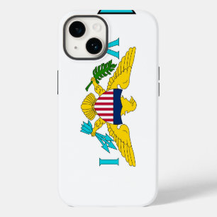 Coque Pour iPhone 14 Coque-Mate de pomme patriotique, Îles Vierges