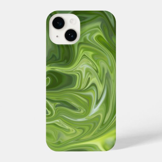 Coque Pour iPhone 14 Coque mobile Abstrait vert (Verso)