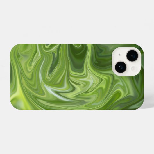 Coque Pour iPhone 14 Coque mobile Abstrait vert (Verso Horizontal)