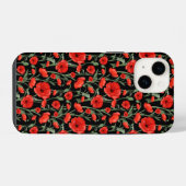 Coque Pour iPhone 14 Coquelicots rouges (Verso Horizontal)