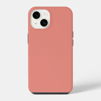 Coque Pour iPhone 14 Corail brûlé simple minimaliste
