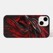 Coque Pour iPhone 14 Corbeau rouge (Verso Horizontal)