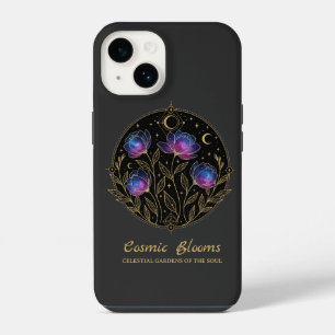 Coque Pour iPhone 14 Cosmic Blooms – Mandala floral céleste fleurs