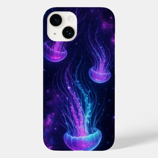 Coque Pour iPhone 14 Cosmique méduse Espace coque iphone esthétique (Verso)