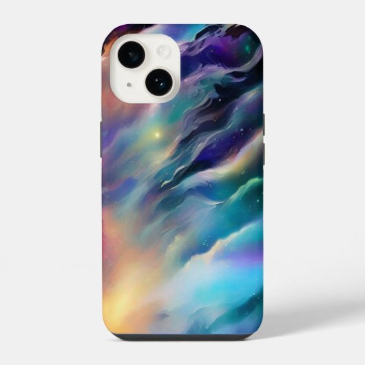 Coque Pour iPhone 14 Cosmos Abstrait (Verso)