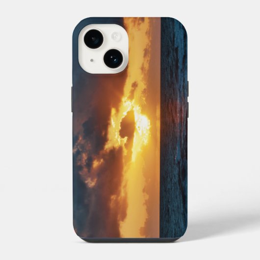 Coque Pour iPhone 14 Coucher de soleil (Verso)