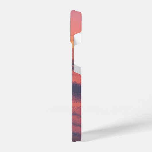 Coque Pour iPhone 14 coucher de soleil pixélisé (Côté gauche)