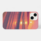 Coque Pour iPhone 14 coucher de soleil pixélisé (Verso Horizontal)