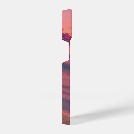 Coque Pour iPhone 14 coucher de soleil pixélisé (Côté droit)