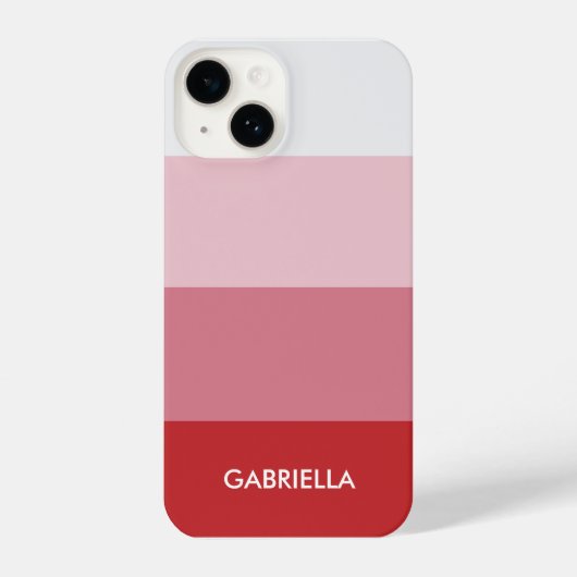 Coque Pour iPhone 14 Couleur de palette simple rouge (Verso)