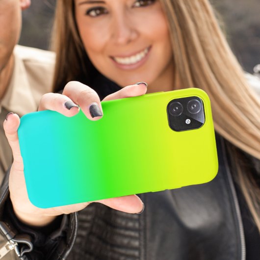 Coque Pour iPhone 14 Couleur néon Ombre Fluorescent