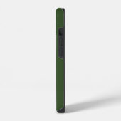 Coque Pour iPhone 14 Couleur solide verte de mousse foncée (Côté gauche)